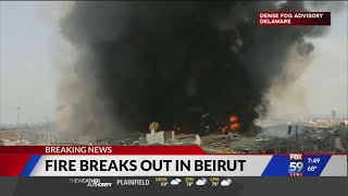 Huge fire breaks out at Beirut port a month after explosion
