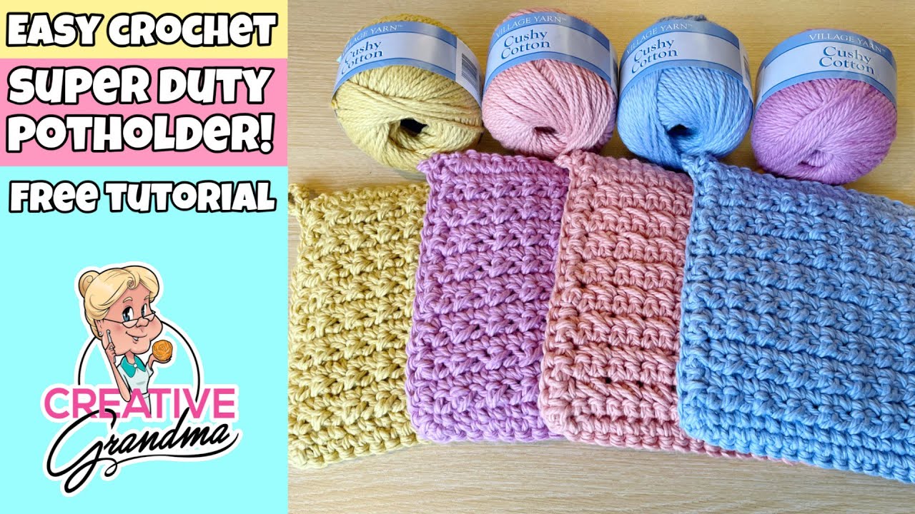 EASY CROCHET Super Duty Potholder Tutorial - Beginner Friendly Crochet