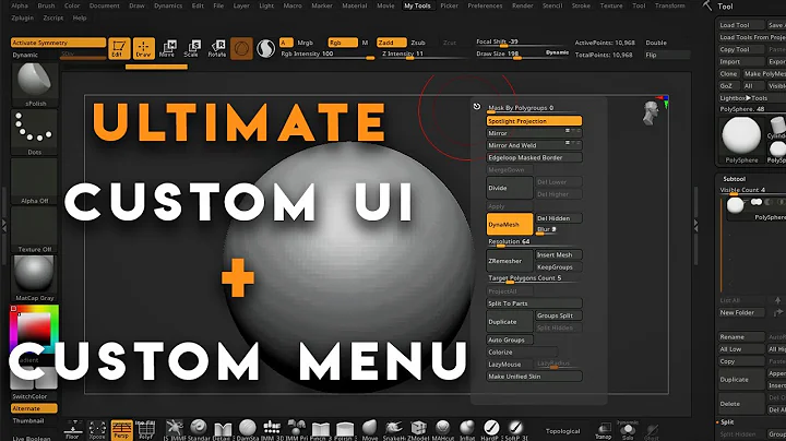 Ultimate Custom UI + Custom Menu + Shortcut keys in ZBrush 2021 | How to Customize ZBrush Interface