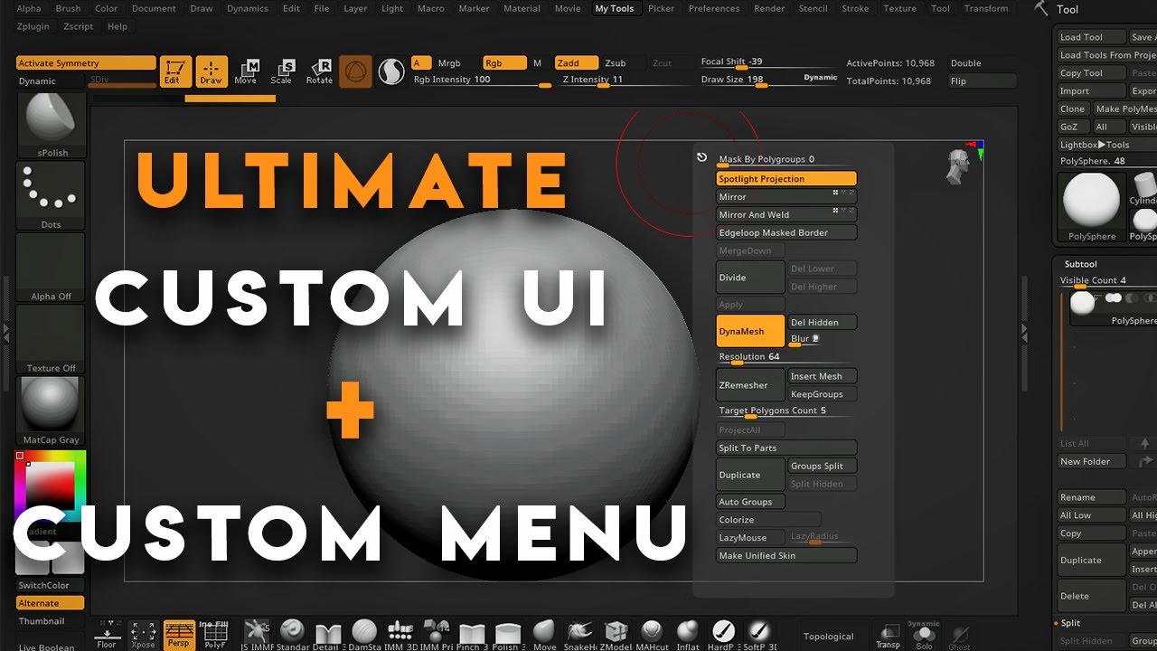 zbrush custom ui showcase