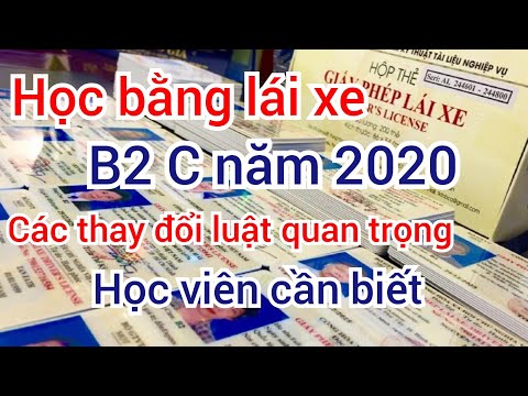 Video Học bằng lái xe b2 C năm 2020 - Những thay đổi quan... - YouTube