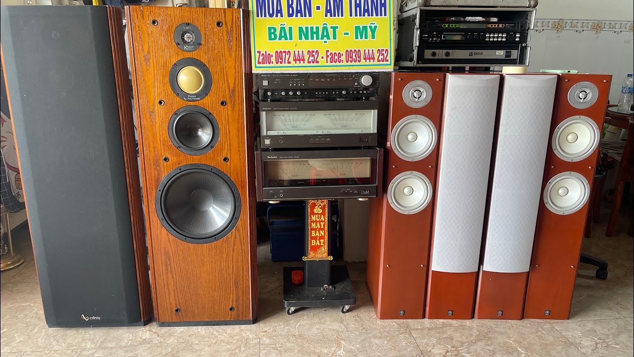 Loa Infinty Kappa 8.2i bass 30cm -loa Yamaha NS-525F -Technics SE-A5-MK2 -SU-A6MK2-Technics SE-A100 