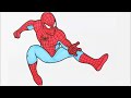 Spiderman para colorear | Dibujos Para Niños | Aprender Colores & Animales