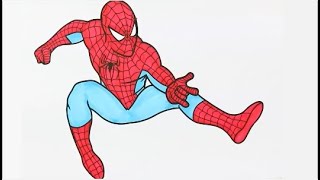 Spiderman para colorear | Dibujos Para Niños | Aprender Colores & Animales  - YouTube