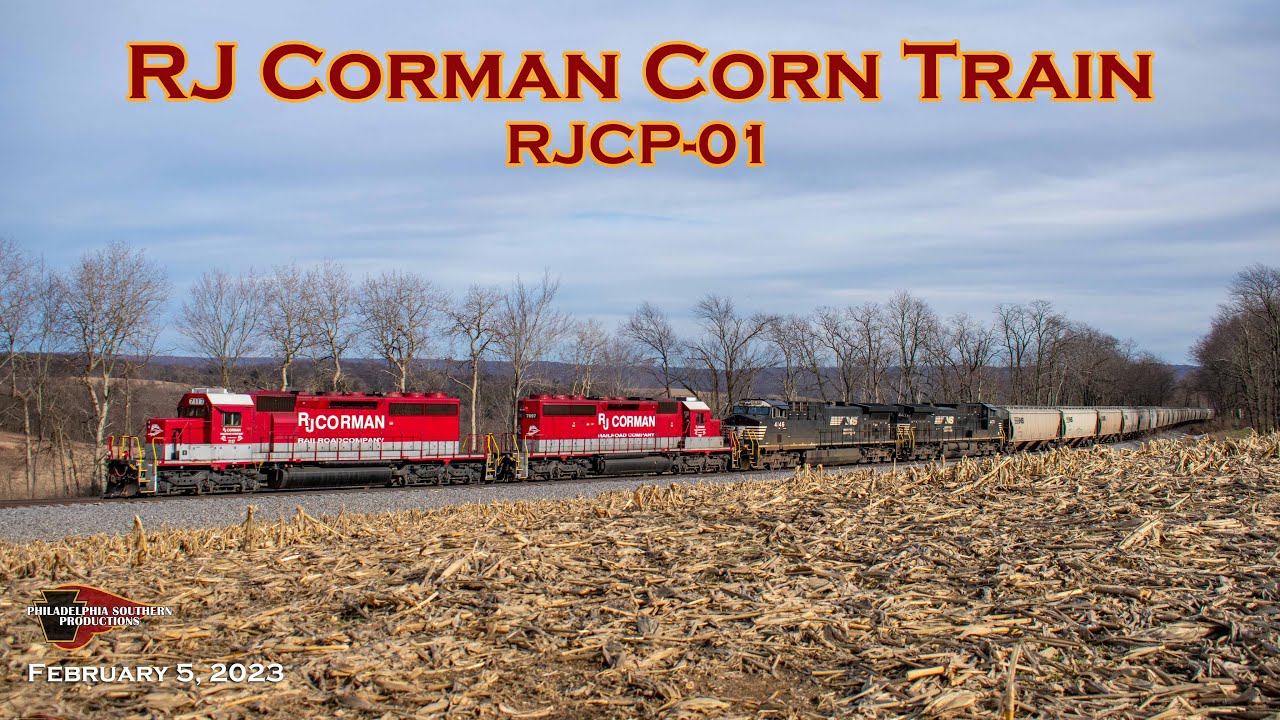 RJ Corman Loaded Corn Train | February 2023 - YouTube