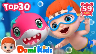 Baby Shark Doo Doo Doo🐟️🐟️🐟️ & More| #babyshark Dance | Nursery Rhymes | Animal Songs | Domikids