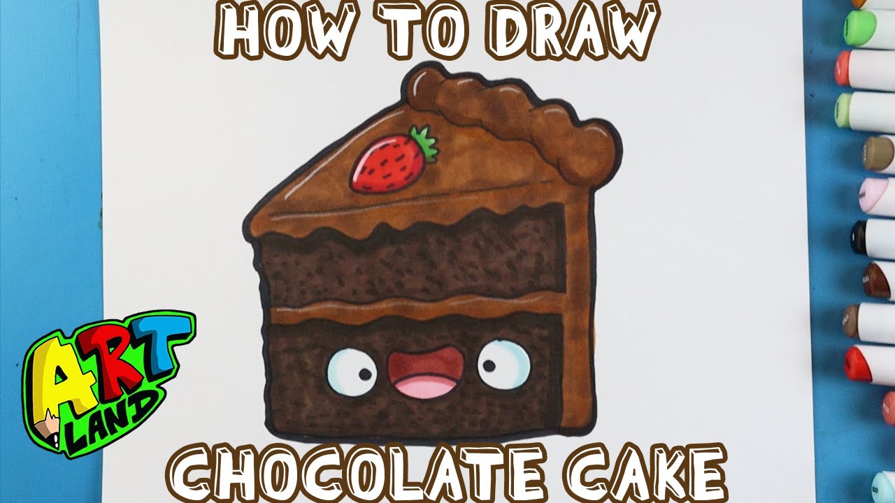 How to Draw CHOCOLATE CAKE!!! - YouTube