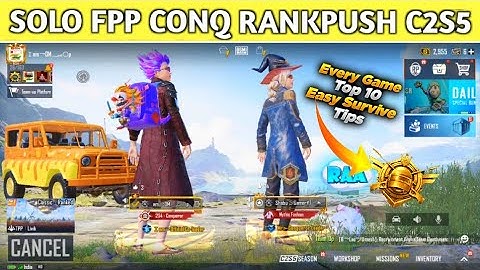 Day-1 Solo fpp conqueror rankpush C2S5 | How to get conqueror in 7 days | Solo fpp conq tips C2S5