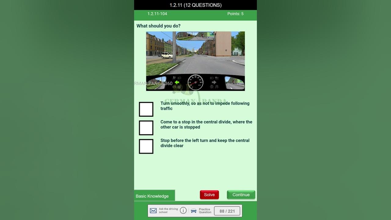 16 Driving License Germany Class B Theory Test Basic Knowledge All Questions 1.2.10 & 1.2.11