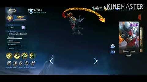 Khufra Epic Skin Script Full Effects+Frame lobby effects Normal head icon [Z Archiver] 100% Working.