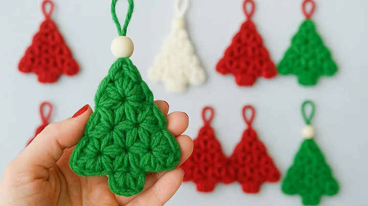 🎄 QUICK Crochet CHRISTMAS Tree Ornament 😍Easy Crochet Xmas Tree Ornament Tutorial 🌺