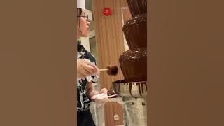 Chocolate fountain on a Royal Caribbean cruise! #shorts #royalcaribbean #chocolate