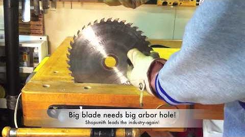 Shopsmith how to change saw arbor by Doug Reid-turn clockwise to loosen!