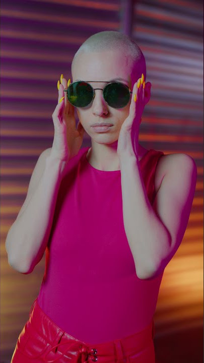Bald Woman Wearing Sunglasses #Shorts
