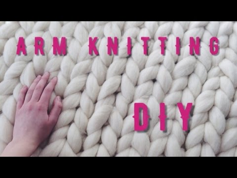 Arm Knitting DIY - Плед своими руками