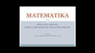 BAB 1 POLA BILANGAN part 1