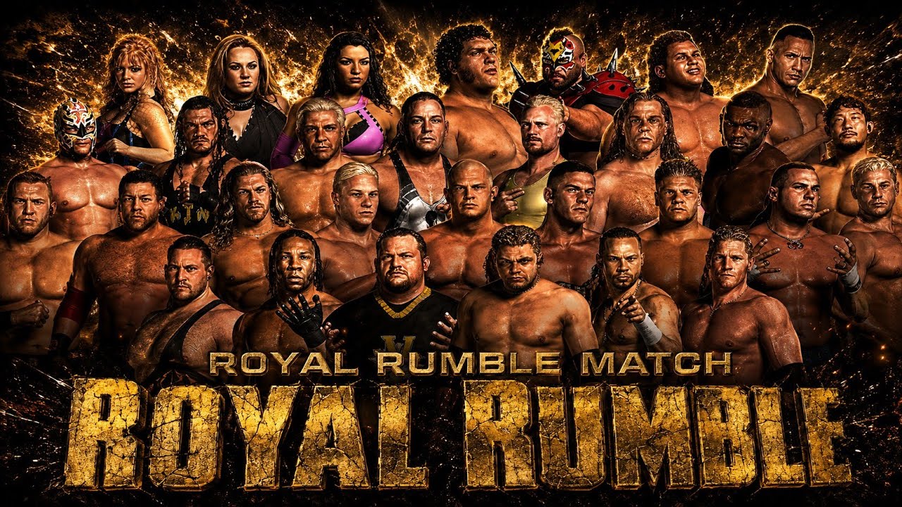 HUGE 30 MAN ROYAL RUMBLE MATCH ON WWE SMACKDOWN VS RAW!! - YouTube