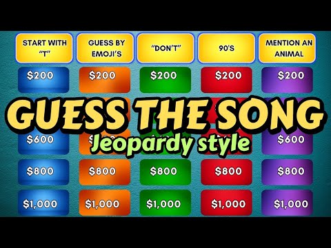 Jeopardy Music Quiz 5 Fun Categories Can You Get a Perfect Score