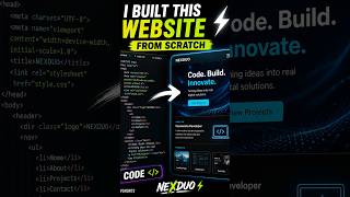 I Built This Website From Scratch ⚡ #Shorts
