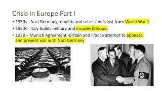 Unit 16 World War 2 Part I American History Lecture