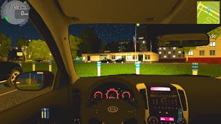 KIA CEED NIGHT DRIVE | CITY CAR DRIVING 1.5.9.2 | G29! screenshot 3