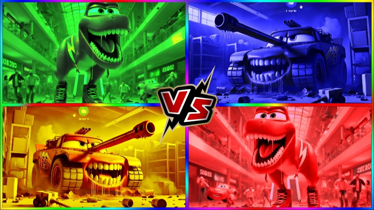 Динозавр Маккуин против Танка Маккуина - Песня Coffin Dance (COVER)🎶 Tiles Hop EDM Rush