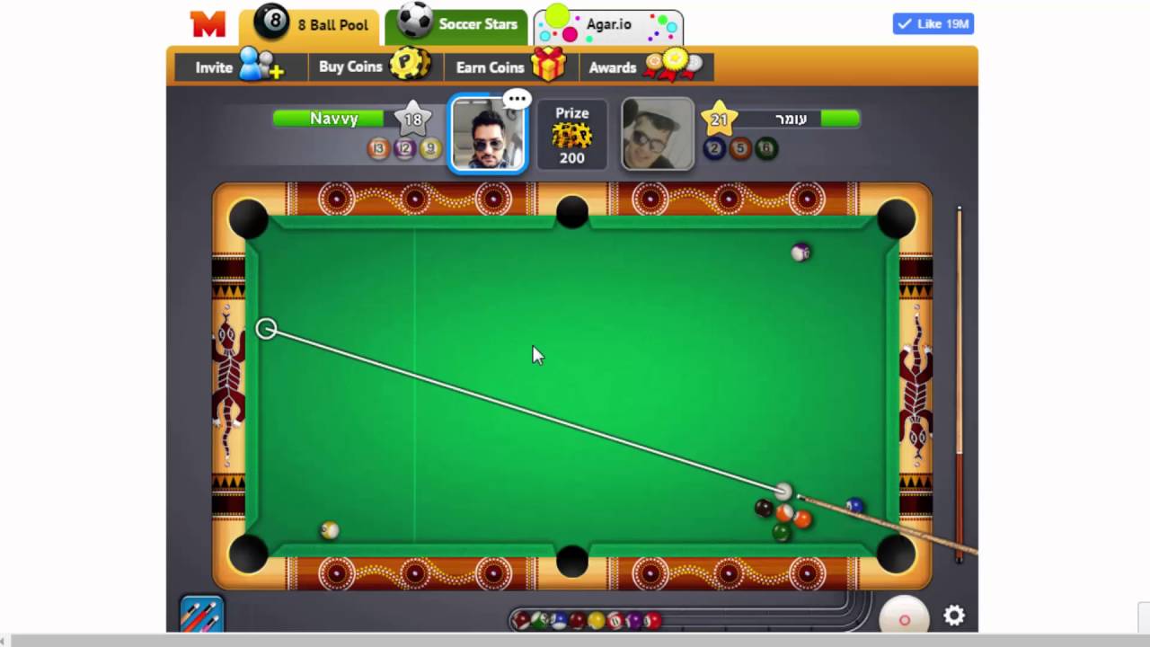 Facebook Pool Game 8 ball pool game-play 1 on facebook - YouTube