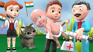 बाबु को लगा दिया इंजेक्शन | Doctor | Catand Elephant | Cat Cartoon | comedyvideo |cs bisht vines