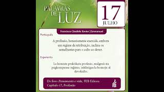 Palavras de Luz em Português e Esperanto – 17/07/2023