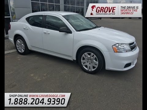 2014 Dodge Avenger SE | Bright White| LOW KMS| FWD| Grove Dodge - YouTube