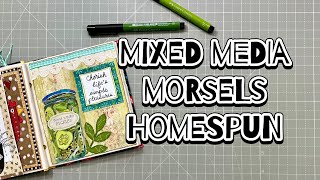 March 2026 Junk Journal Play Mixed Media Morsels Homespun
