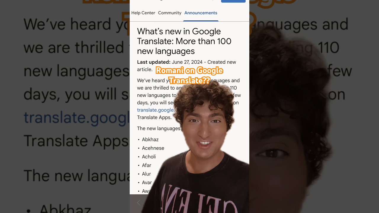 Цыганский в Google Translate? 