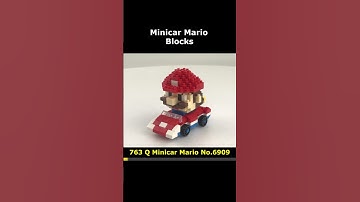 Cartoon Minicar Mario No.6909 Mini Blocks Preview #lego #brick #miniblock #nanoblock #block