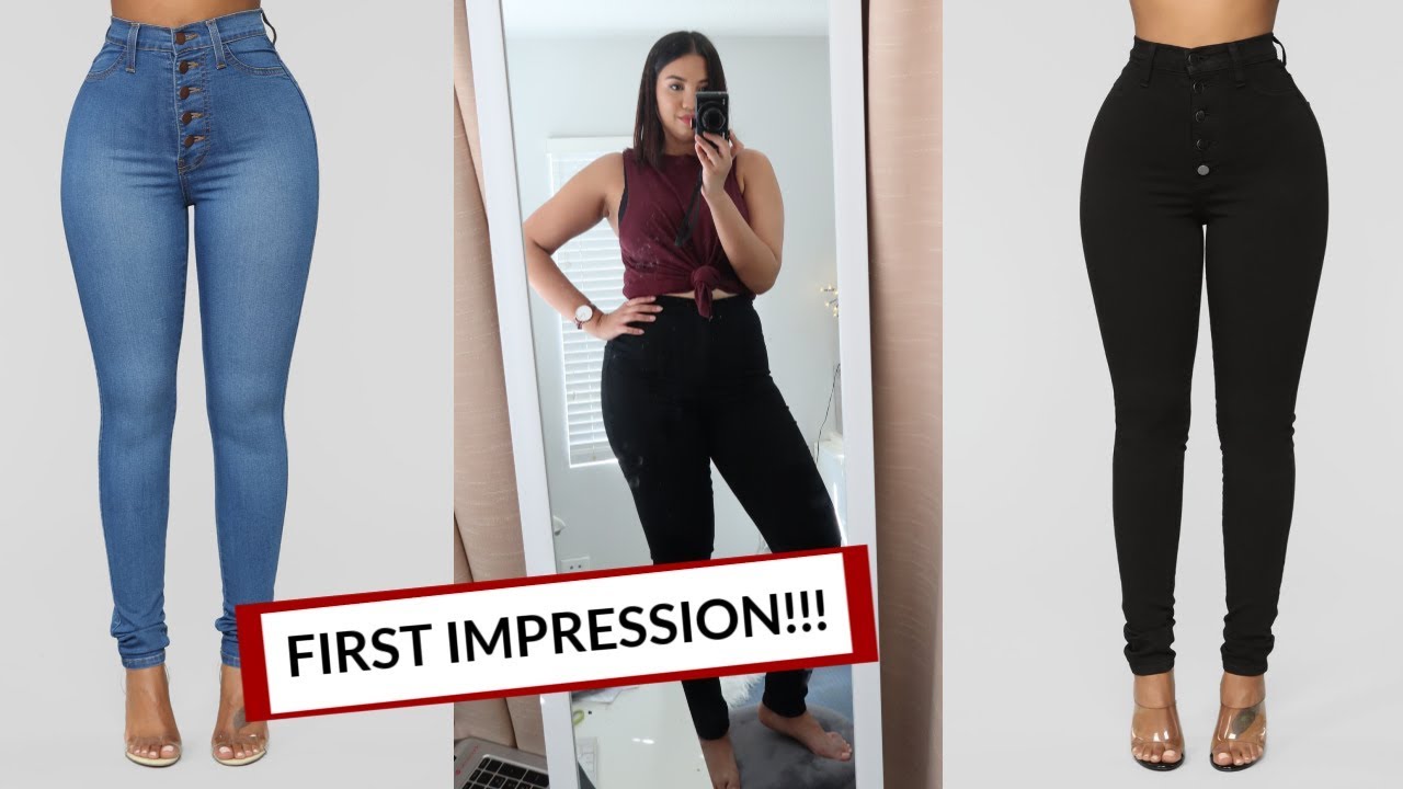 FASHION NOVA JEANS! First Impression. Is it worth it??? - YouTube