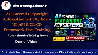 Playwright Automation with Python DemoVideo on 11th May 2026.Call/WhatsApp on 9133190573 to Enroll