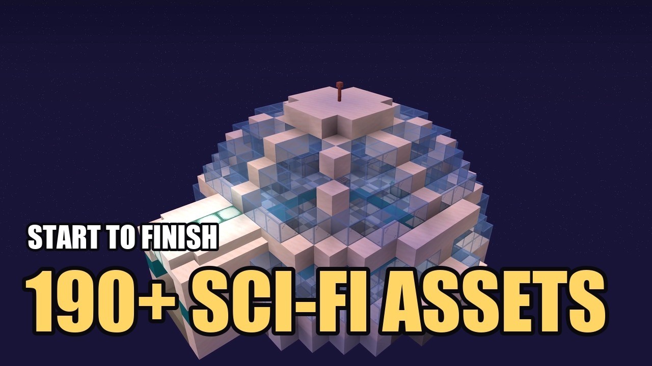 Minecraft Asset Long Building 190+ Sci-Fi Assets in Minecraft, start to finish - YouTube