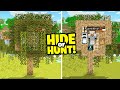 I made a Secret Minecraft Swamp TREE Base! (Hide Or Hunt)