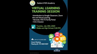 RSA's Virtual Learning Training Session - Middle and High School