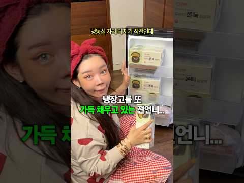 냉장고를 또 가득 채우고 있는 여자.. thumbnail