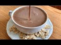 ATOLE DE AVENA PARA EL DESAYUNO CON CHOCOLATE CANELA Y VAINILLA/champurrado de avena