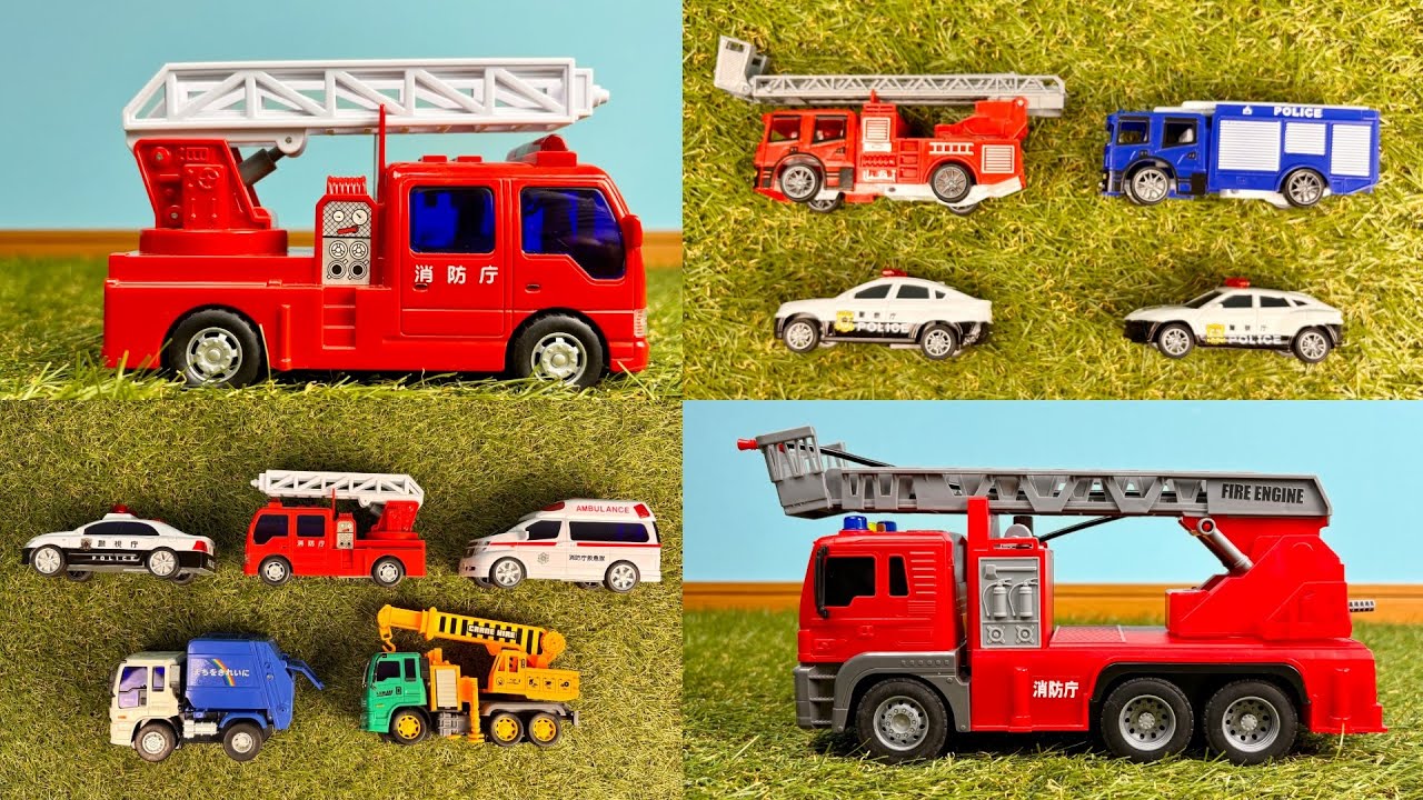 Working Cars 16 Minutes] Fire engine transforms into a garbage