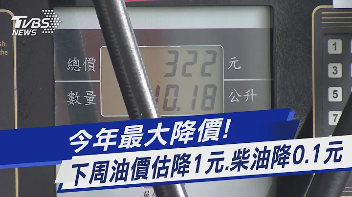 今年最大降價! 下周油價估降1元.柴油降0.1元｜TVBS新聞@TVBSNEWS01 - 天天要聞
