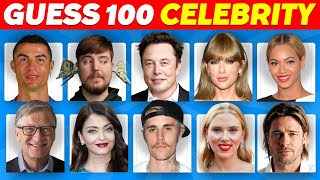 Guess The Celebrity In 3 Seconds | 100 Most Famous celebrities in 2023