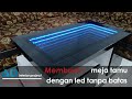 Membuat meja tamu minimalis dengan laci penyimpanan + lampu Led    part 2