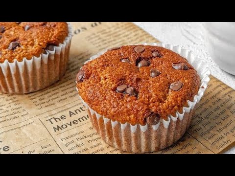 Unsuz Şekersiz, Muzlu Çikolatalı Muffin | Fit, Sağlıklı Muffin | Yulaflı Kek Tarifi