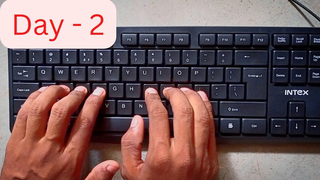 English typing full course | Fast typing kaise kare Day -2 ...