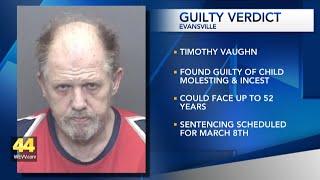 Jury finds Evansville man guilty of child molesting, incest