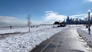 Chicago Lakefront Trail Winter Walk | Snowy Lincoln Park, Chicago | Lofi Hip-Hop Study/Relax