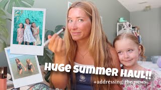 summer clothing haul, beach day with 6 kids and addressing the recent news... // single mom vlogs