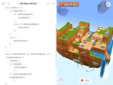 Swift Playground Tutorial : Learn to Code 1 - 47 Roll Right, Roll Left